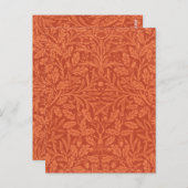 William Morris Acorn Wallpaper Natuur Design Briefkaart (Voorkant / Achterkant)