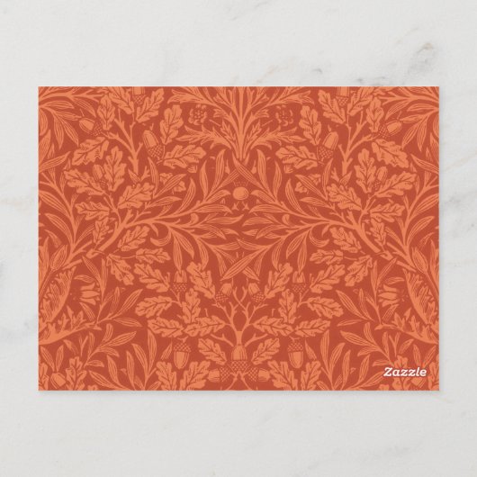 William Morris Acorn Wallpaper Natuur Design Briefkaart (Achterkant)