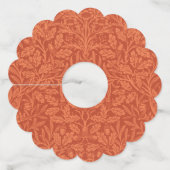 William Morris Acorn Wallpaper Natuur Design Wijnglaslabel (Voorkant)