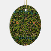 William Morris - Akelei, donkergroen, Keramisch Ornament (Rechts)