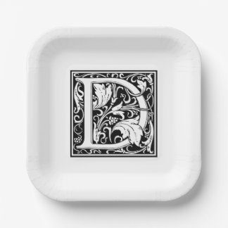 William Morris Alfabet “D” Papieren Borden Bordje