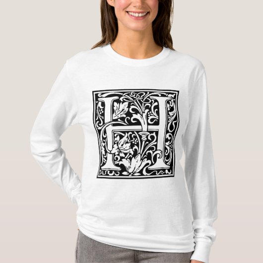 William Morris Alfabet “H” T-shirt (Voorkant)