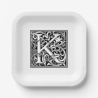 William Morris Alfabet “K” Papieren Borden Bordje