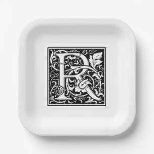 William Morris Alfabet “R” Papieren Borden Bordje