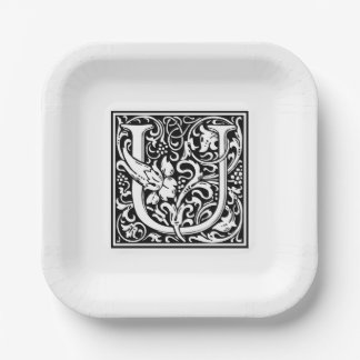 William Morris Alfabet “U” Papieren Borden Bordje