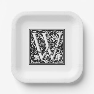 William Morris Alfabet “W” Papieren Bordje