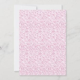 William Morris Alfabet Wilgen Tak Roze Bedankkaart