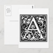 William Morris Alphabet "A" Briefkaart (Voorkant / Achterkant)