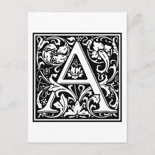 William Morris Alphabet "A" Briefkaart