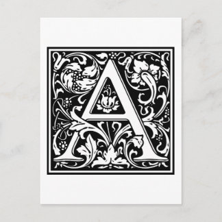 William Morris Alphabet "A" Briefkaart
