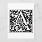 William Morris Alphabet "A" Briefkaart (Voorkant)