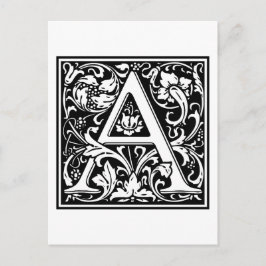 William Morris Alphabet "A" Briefkaart