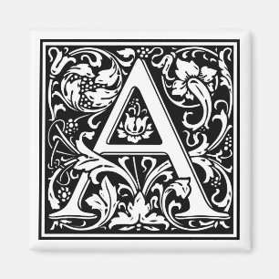 William Morris Alphabet "A" Magneet