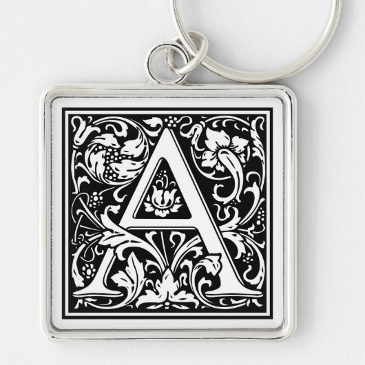William Morris Alphabet "A" Sleutelhanger (Voorkant)