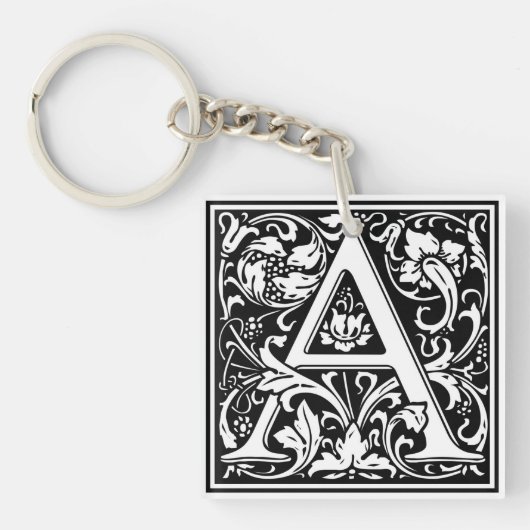 William Morris Alphabet "A" Sleutelhanger (voorkant)