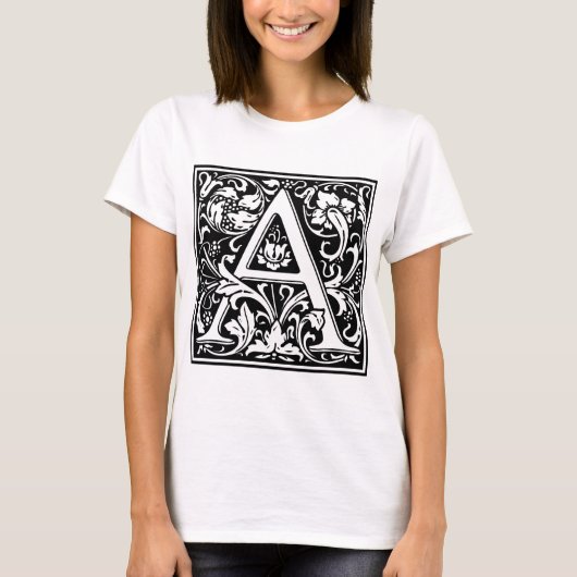 William Morris Alphabet "A" T-shirt (Voorkant)