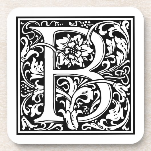 William Morris Alphabet "B" Bier Onderzetter (Voorkant)