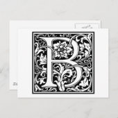 William Morris Alphabet "B" Briefkaart (Voorkant / Achterkant)