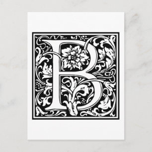 William Morris Alphabet "B" Briefkaart