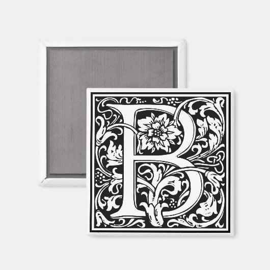 William Morris Alphabet "B" Magneet (Voorkant / Achterkant)