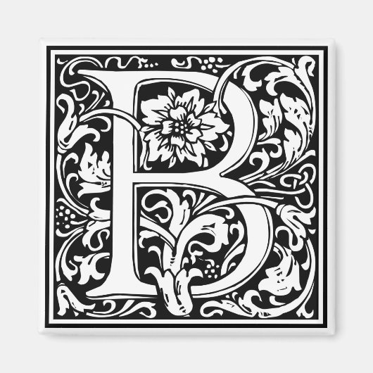 William Morris Alphabet "B" Magneet (Voorkant)