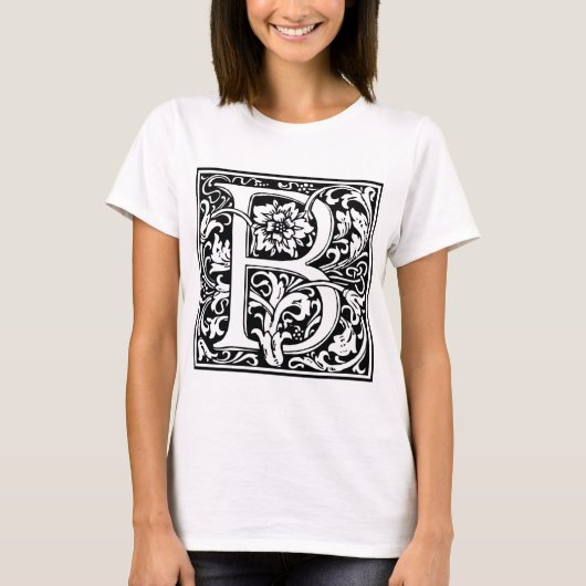 William Morris Alphabet "B" T-shirt (Voorkant)