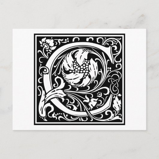 William Morris Alphabet "C" Briefkaart (Voorkant)