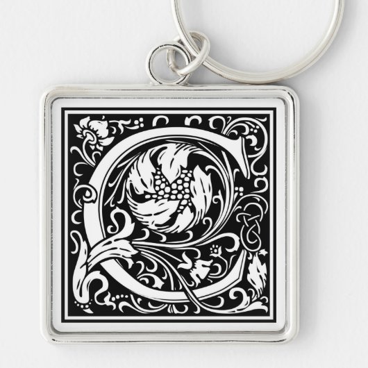 William Morris Alphabet "C" Sleutelhanger (Voorkant)