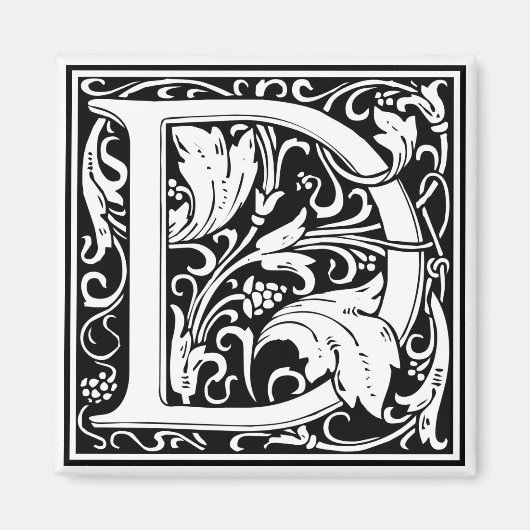 William Morris Alphabet "D" Magneet (Voorkant)