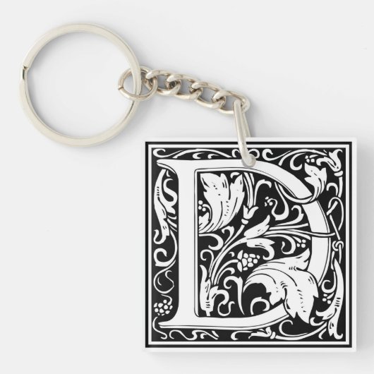 William Morris Alphabet "D" Sleutelhanger (voorkant)