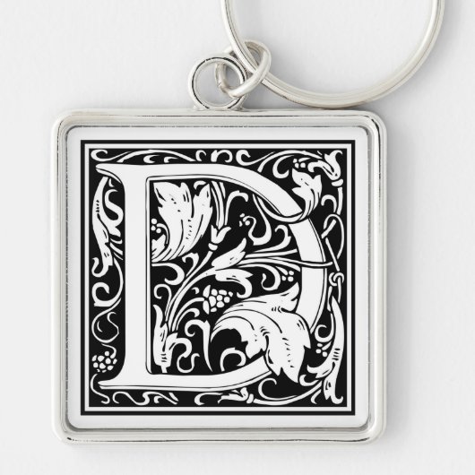William Morris Alphabet "D" Sleutelhanger (Voorkant)
