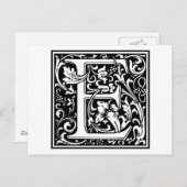 William Morris Alphabet "E" Briefkaart (Voorkant / Achterkant)