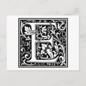 William Morris Alphabet "E" Briefkaart (Voorkant)