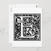 William Morris Alphabet "E" Briefkaart (Voorkant / Achterkant)