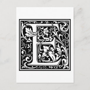 William Morris Alphabet "E" Briefkaart
