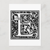 William Morris Alphabet "E" Briefkaart (Voorkant)