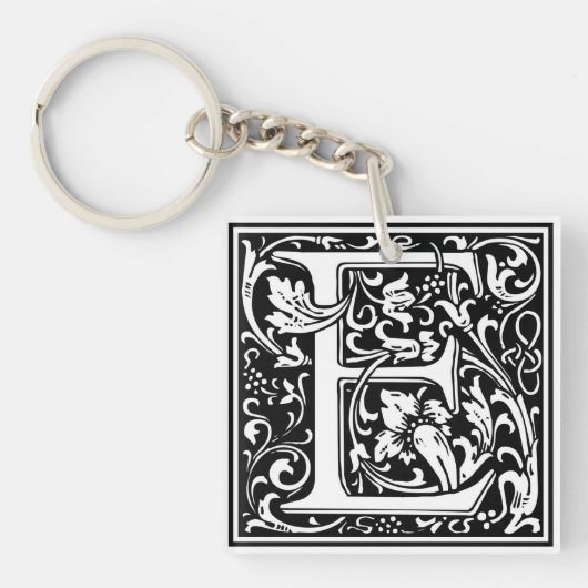 William Morris Alphabet "E" Sleutelhanger (voorkant)