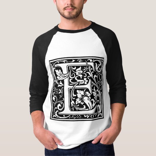 William Morris Alphabet "E" T-shirt (Voorkant)