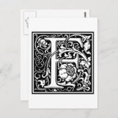 William Morris Alphabet "F" Briefkaart (Voorkant / Achterkant)