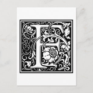 William Morris Alphabet "F" Briefkaart