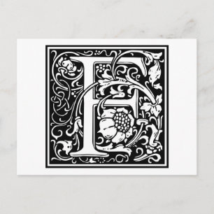 William Morris Alphabet "F" Briefkaart