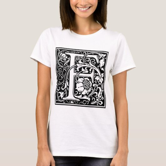 William Morris Alphabet "F" T-shirt (Voorkant)