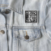 William Morris Alphabet "F" Vierkante Button 5,1 Cm (In situ)