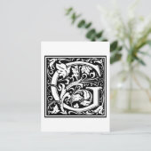 William Morris Alphabet "G" Briefkaart (Staand voorkant)