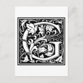 William Morris Alphabet "G" Briefkaart (Voorkant)
