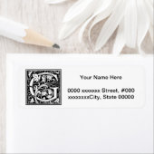 William Morris Alphabet "G" Etiket (Insitu)