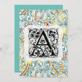 William Morris Alphabet Golden Lily Bedankkaart (Voorkant / Achterkant)