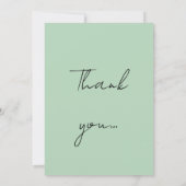 William Morris Alphabet Gouden Lelie Donkere kleur Bedankkaart (Achterkant)