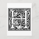 William Morris Alphabet "H" Briefkaart (Voorkant)