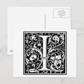 William Morris Alphabet "I" Briefkaart (Voorkant / Achterkant)